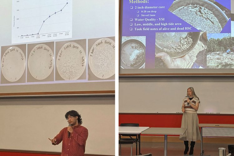 Noah Ramadan and Kelly Witters during their talks at Darwin Day