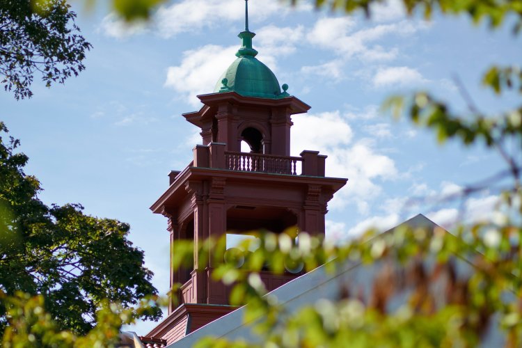 Photo of belltower in summer