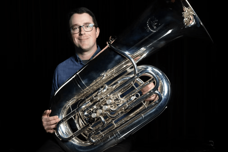 Matthew Shipes with tuba