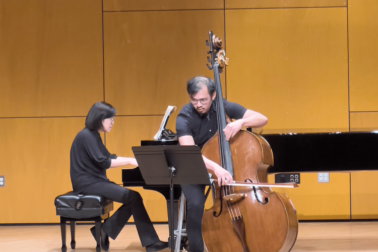 Bass performer on stage 