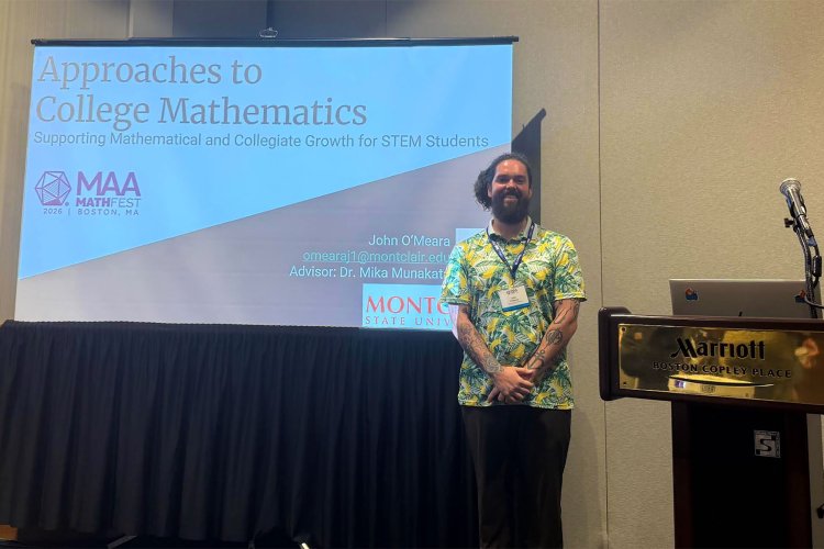 John O'Meara after his presentation at MathFest 2026