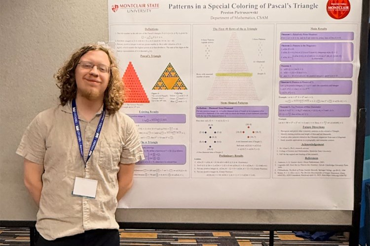 Preston Pietruszewski with his poster at the 2026 MAA Mathfest