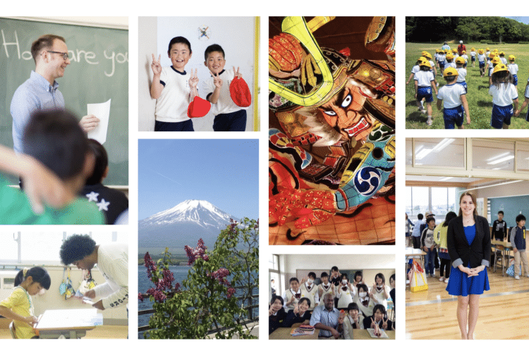 Collage of photos from the Japanese JET Program