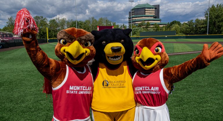 mascots Rocky, Deacon and Roxy