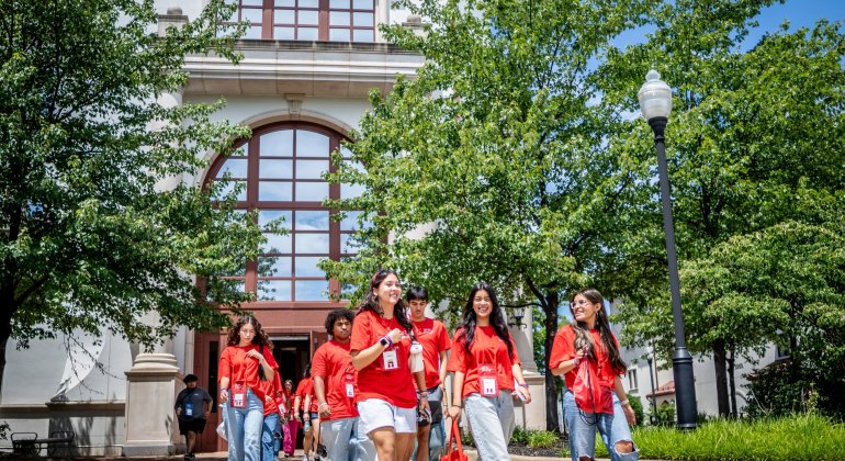 HSCI Students exiting University Hall