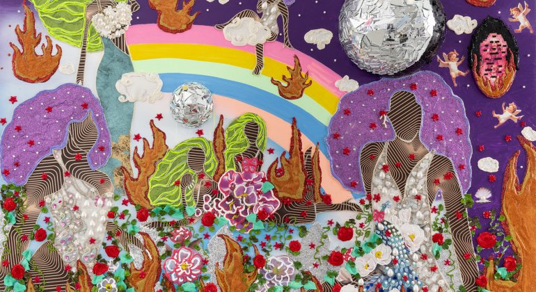 Photo of artwork by artist Maria Yolanda Liebana