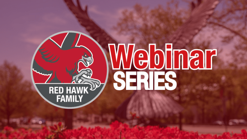 webinar series with a hawk logo 