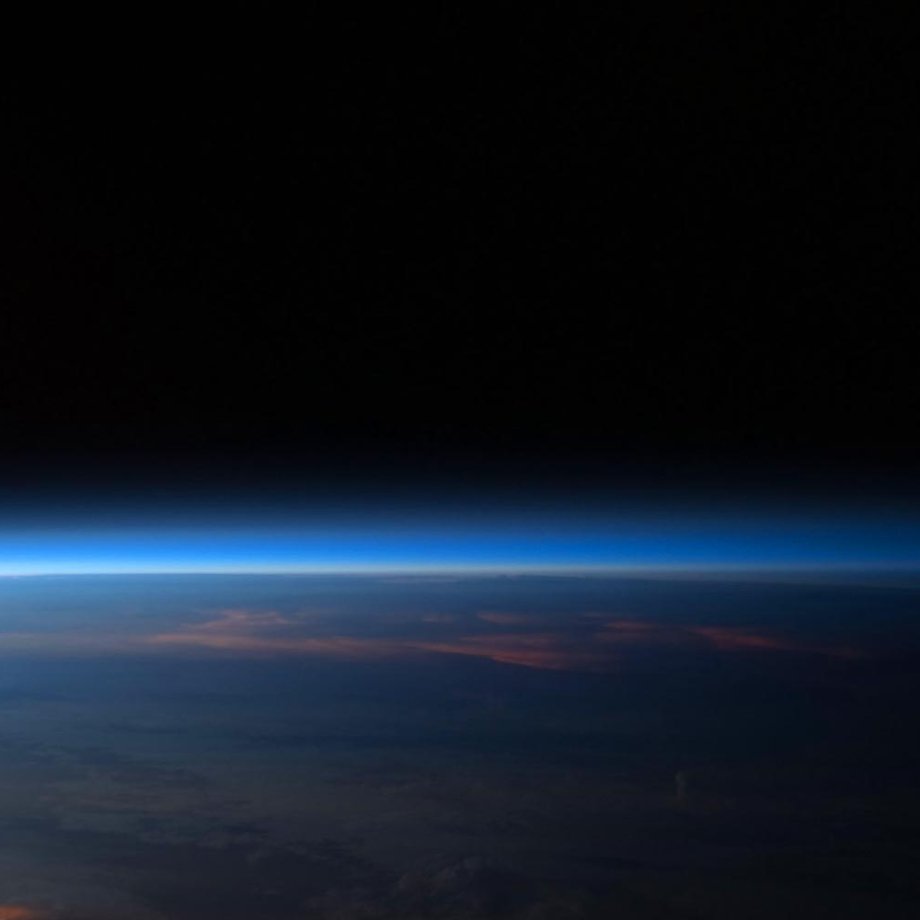 sunset from orbit