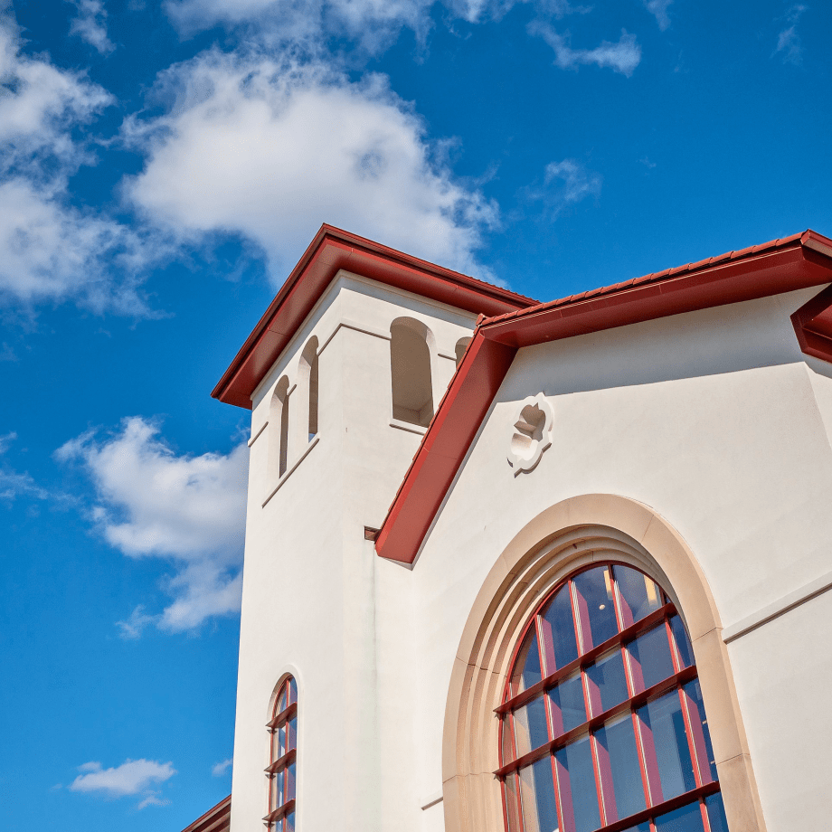 Top of the College of Communication and Media building.