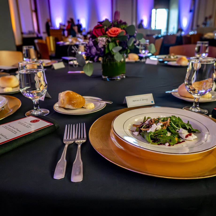 President's Excellence Awards dinner table