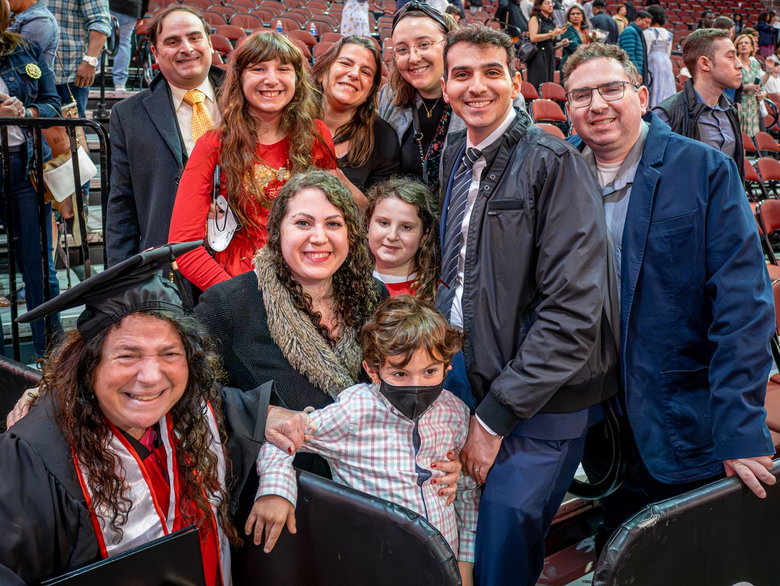 Graduate Rosalyn Coppola and her family. 