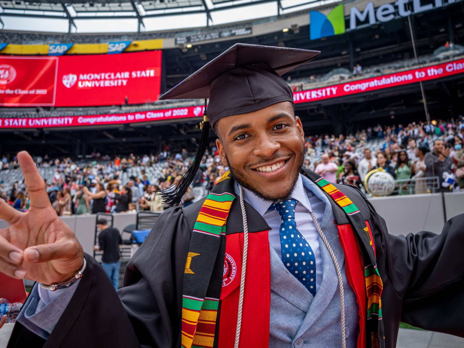 Mekhi Rivers at commencement