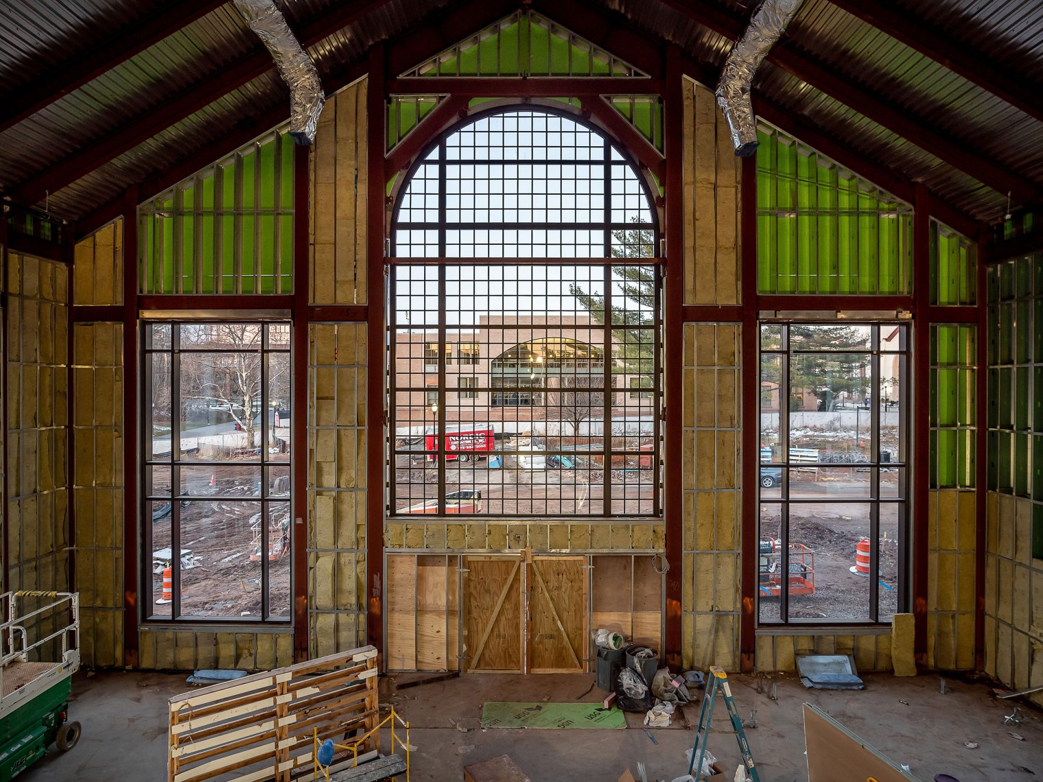 interior view of new annex under construction
