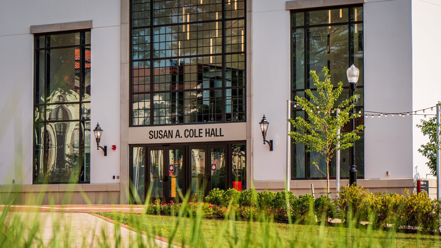 zoomed in view of sign on building