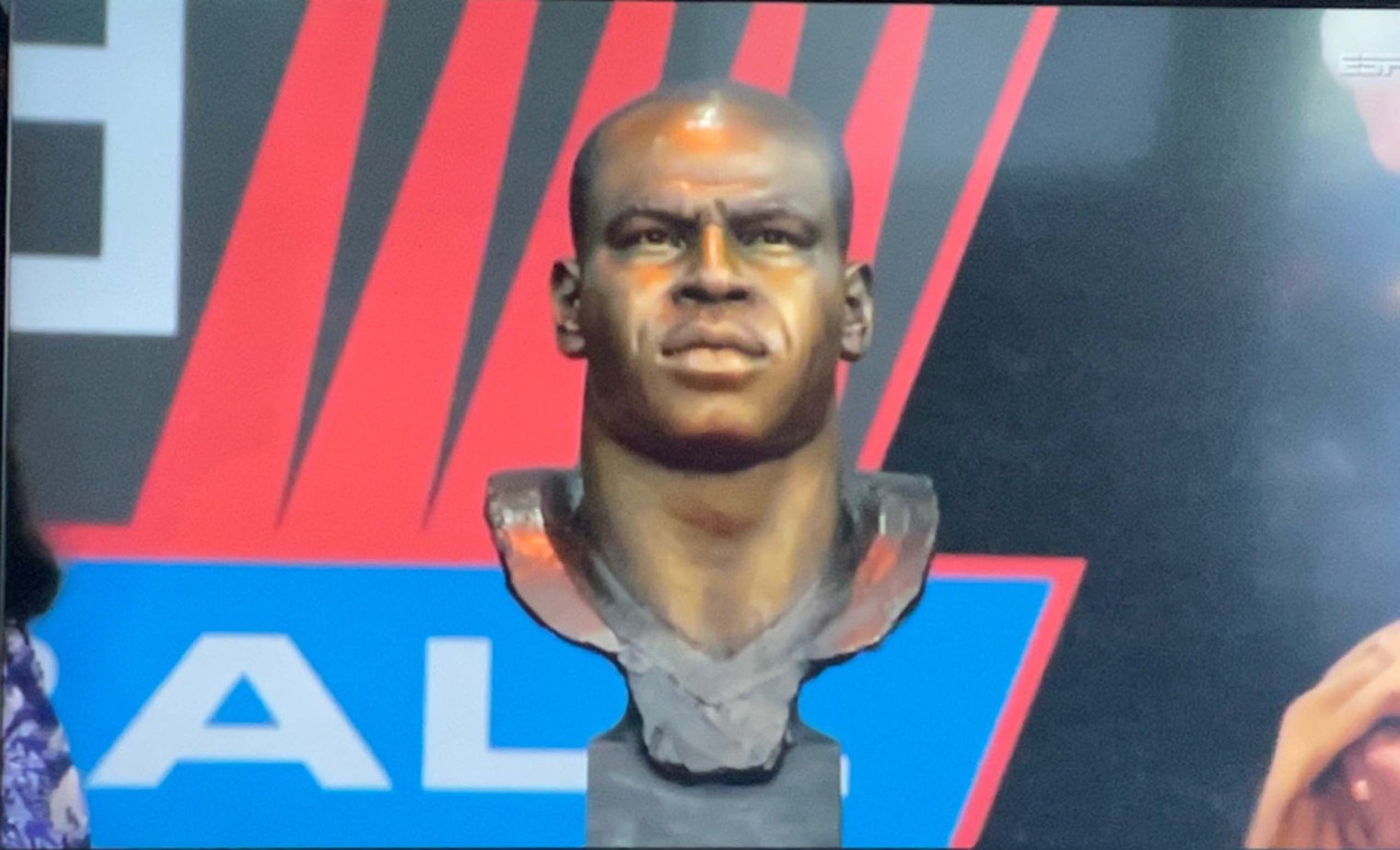 Sam Mills' head bust