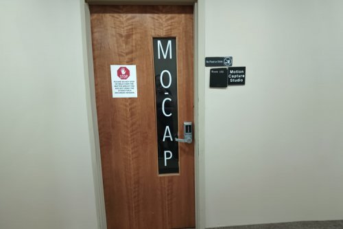 door with mocap written on it