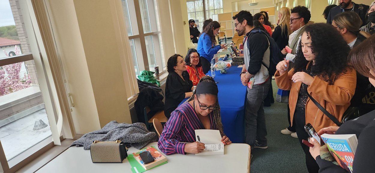 authors at book signing