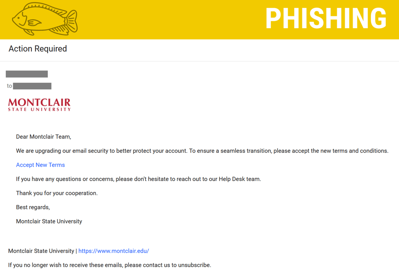 Screenshot of a phishing email about email maintenance. 