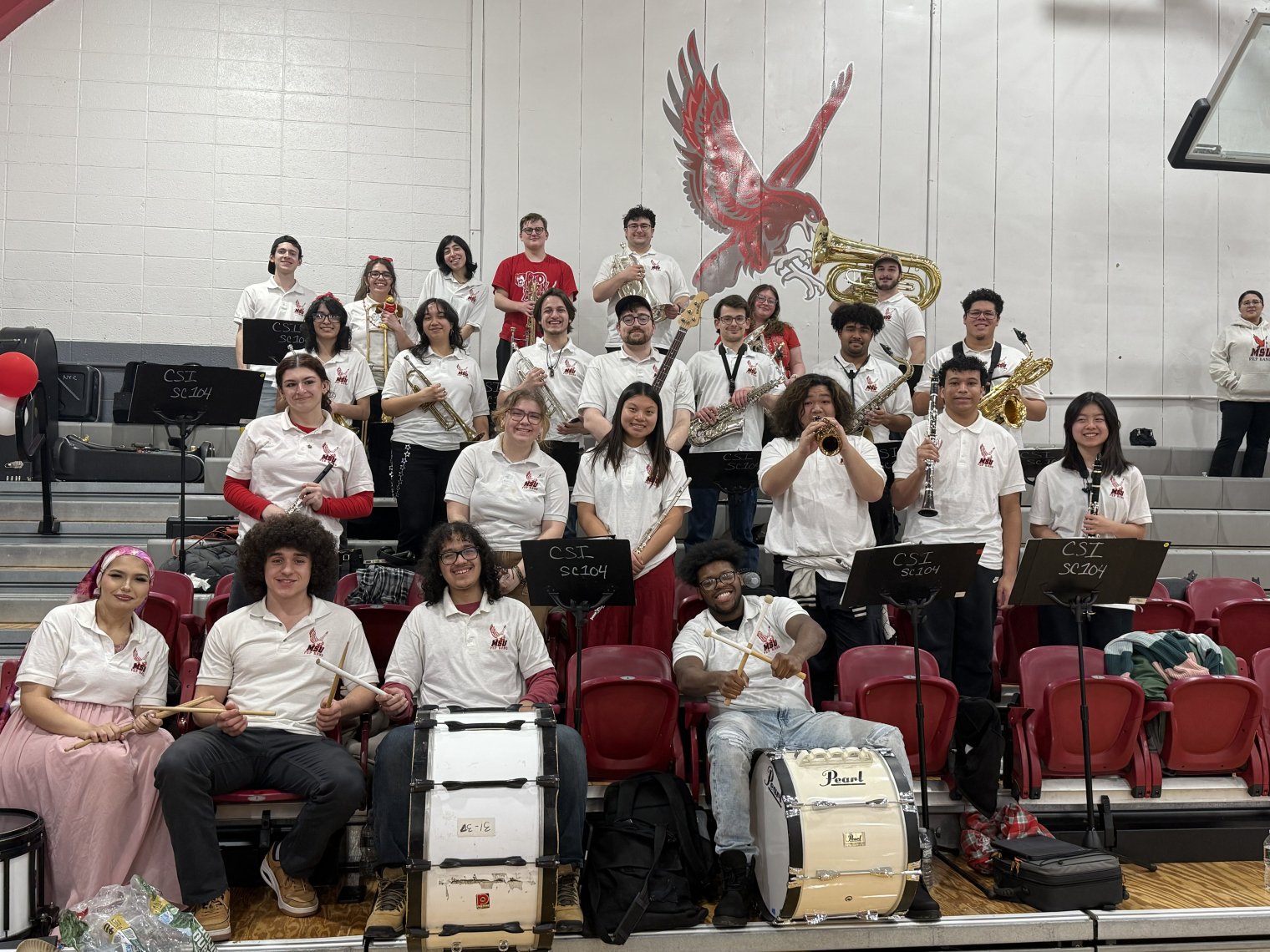 Pep Band at basketball game
