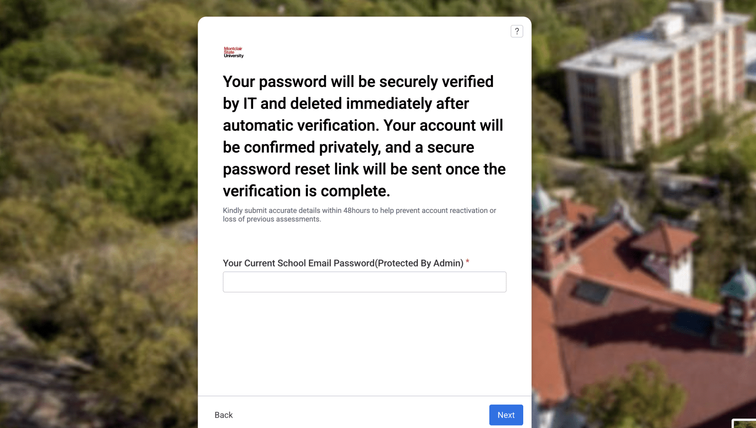 Screenshot of a phishing page related to the account suspension phish asking for user's password