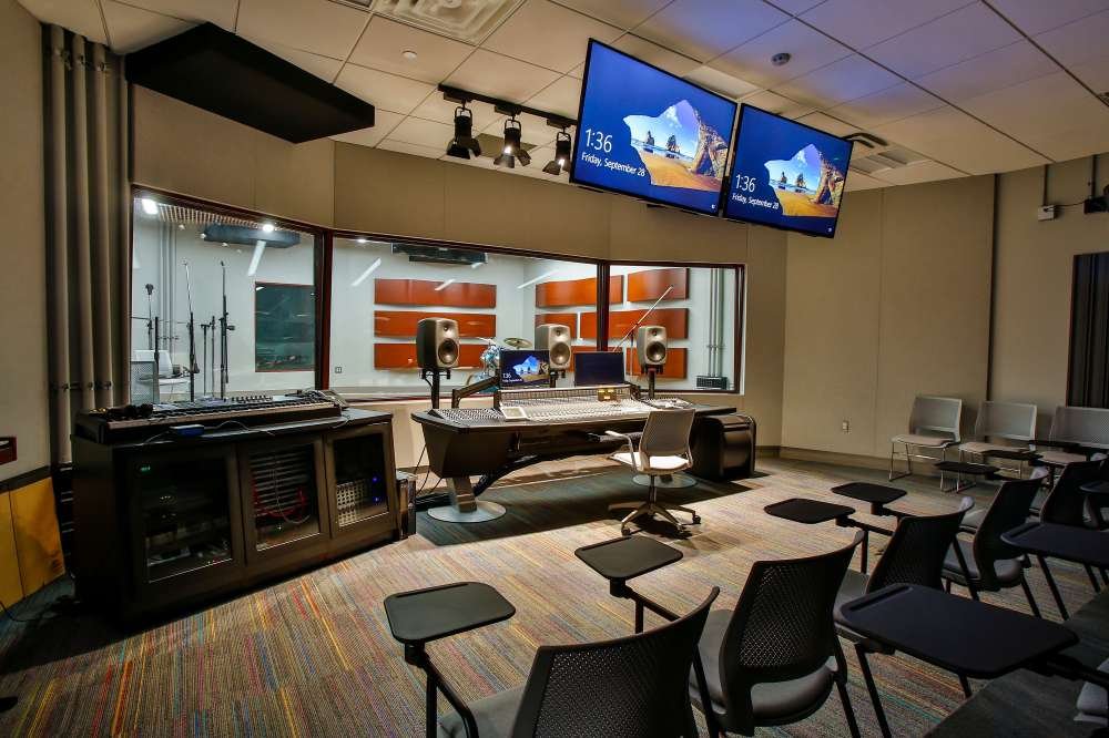 Audio Recording Studio Control Room