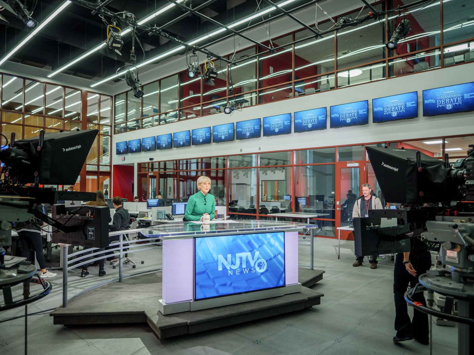NJTV Broadcast in Newsroom in SCM