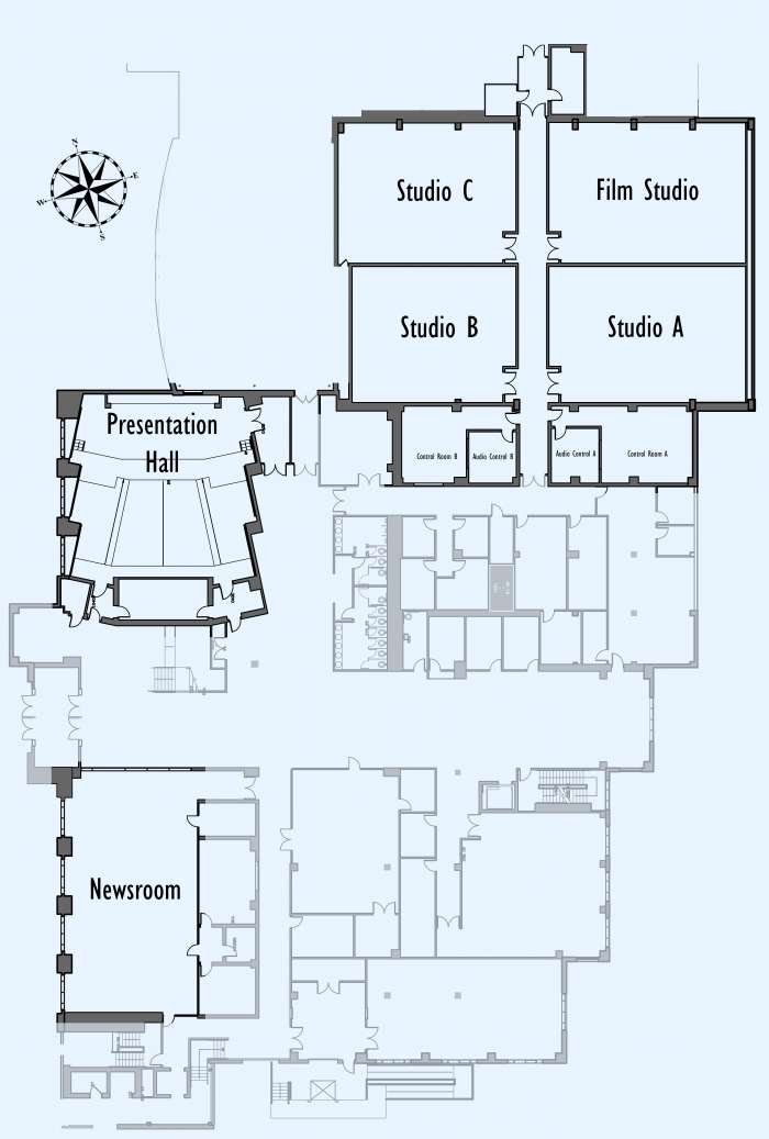 Level 1 floorplan of the SCM building