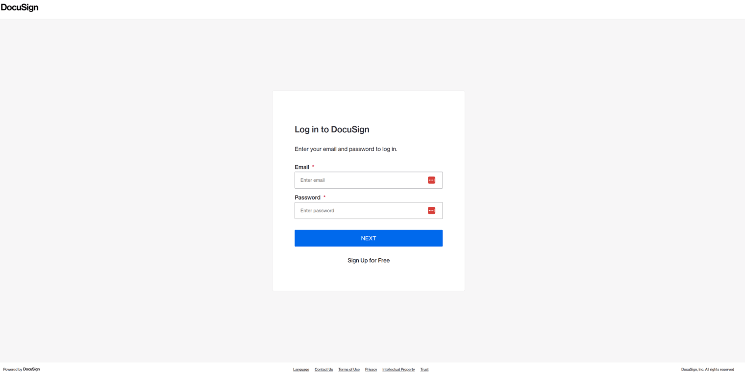 Screenshot of the fake login page used by IT for a phishing simulation.