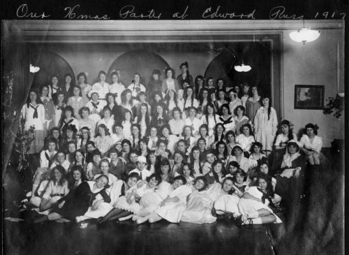 group shot at holiday party in 1917