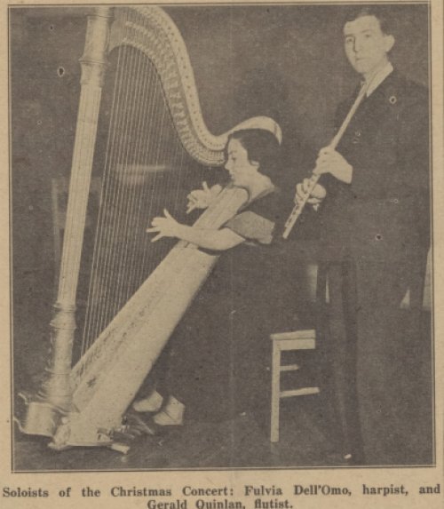 photo of harpest and flautist