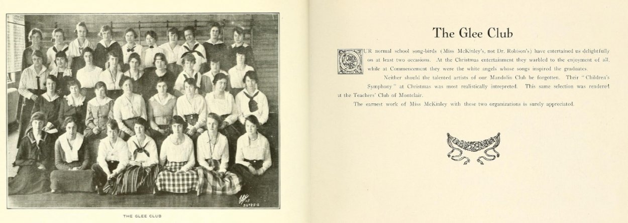 glee club yearbook entry
