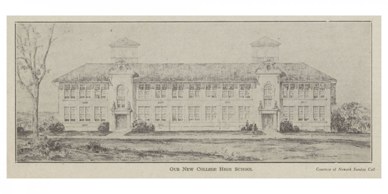 newspaper clipping of college high school