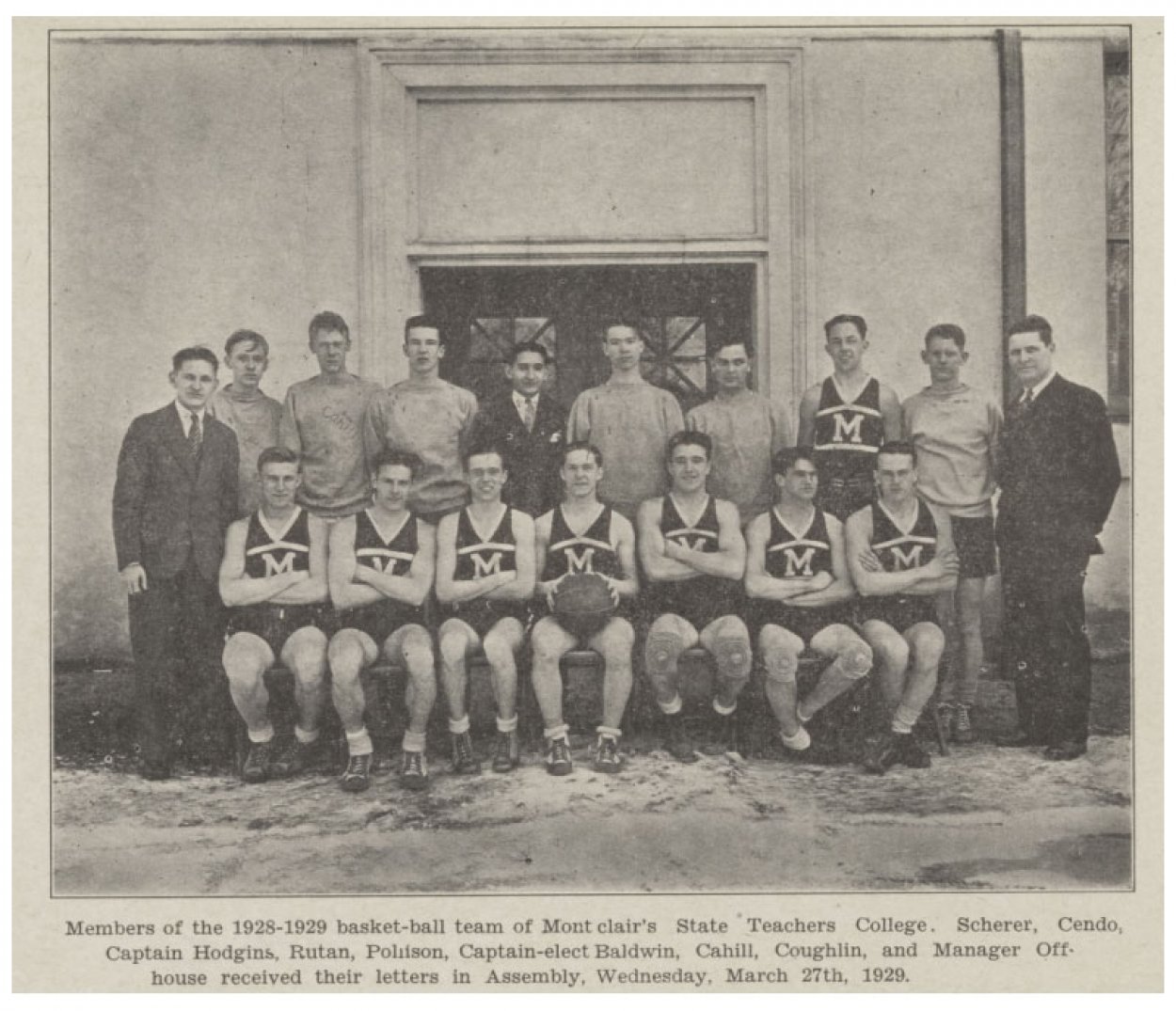 newspaper clippings of basketball team