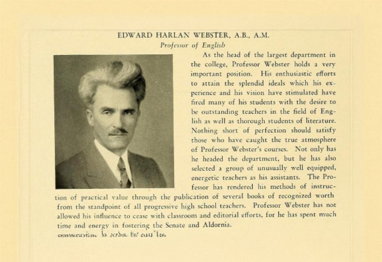 Webster’s short bio with his headshot