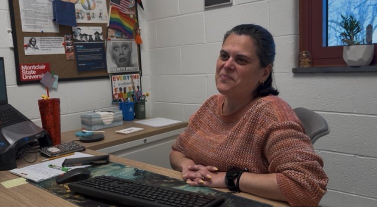 Christina Dilkes in her office by Meagan Kane of the The Montclarion