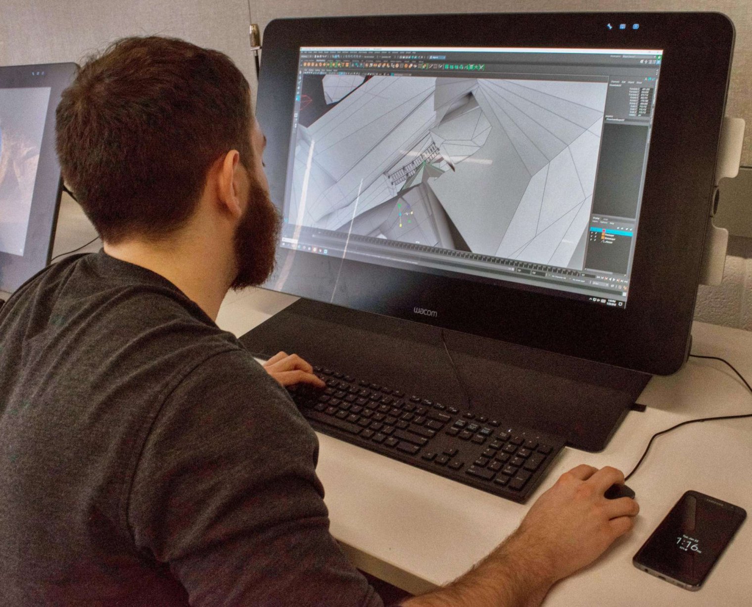 CART student working at a computer