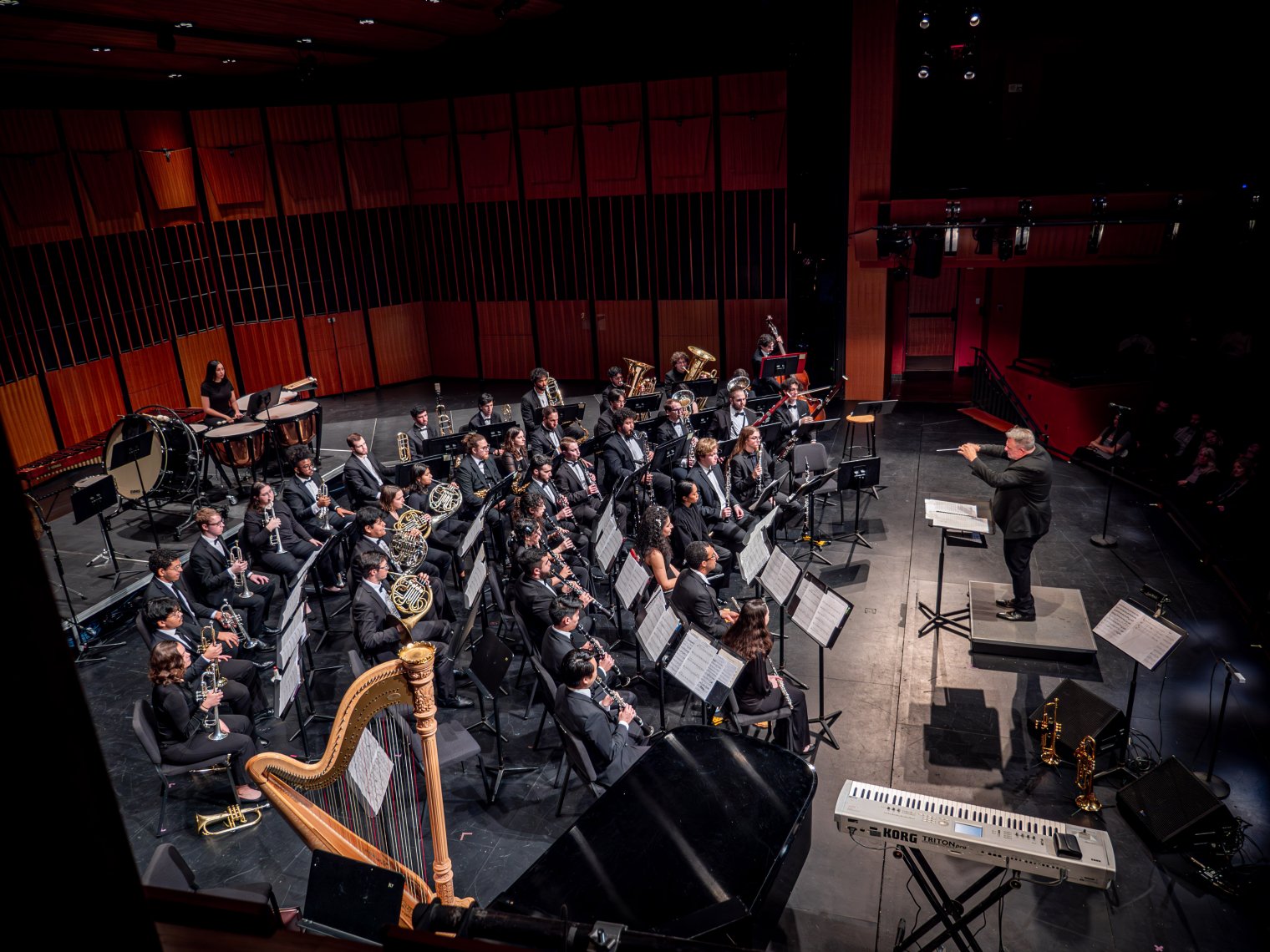 Wind Symphony on stage in Kasser Theater
