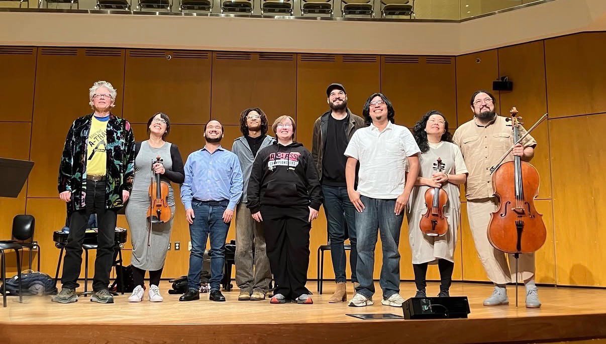 Cali Composers on stage with Kronos Quartet
