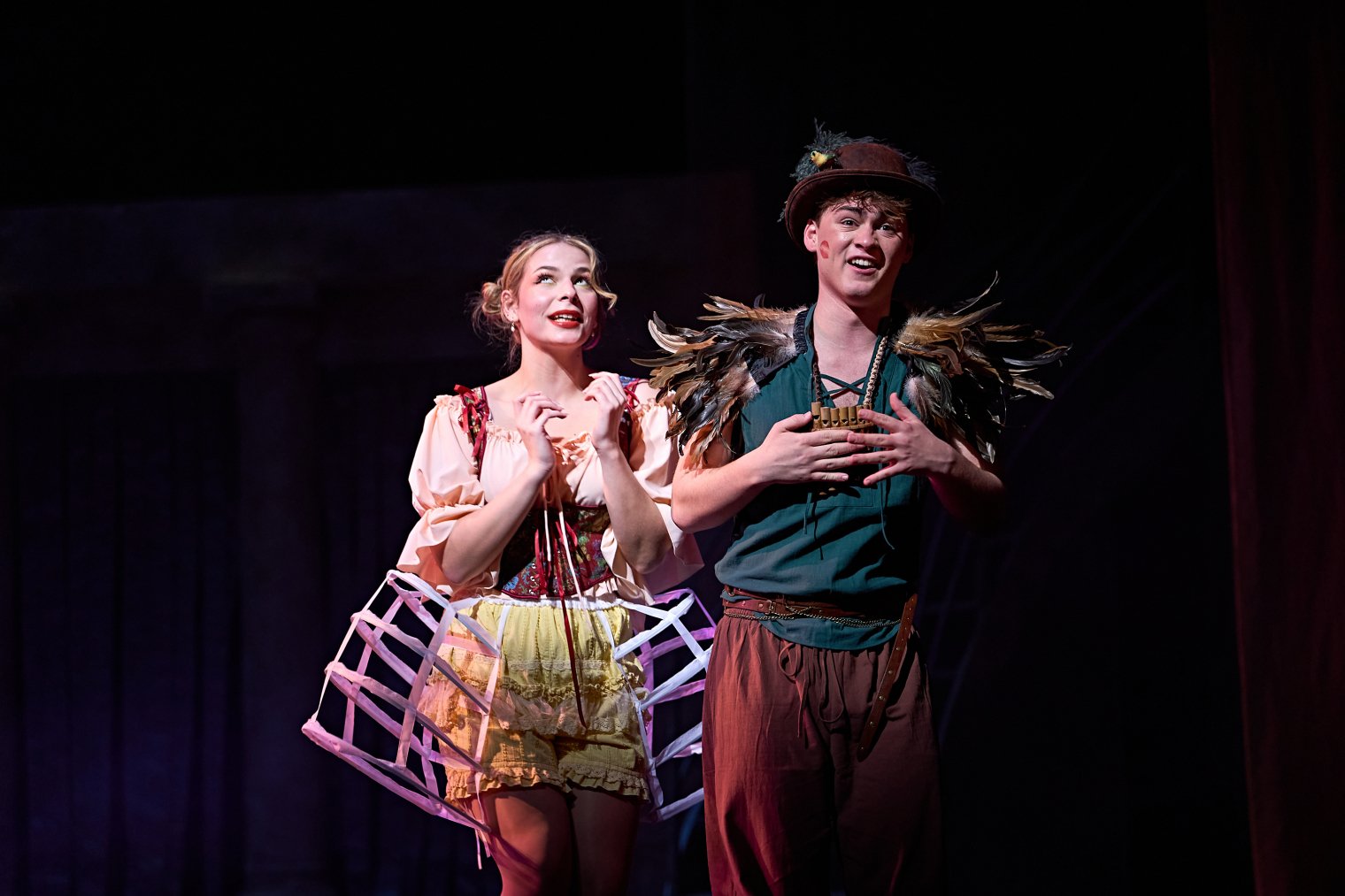 Two Magic Flute Opera Performer on stage 