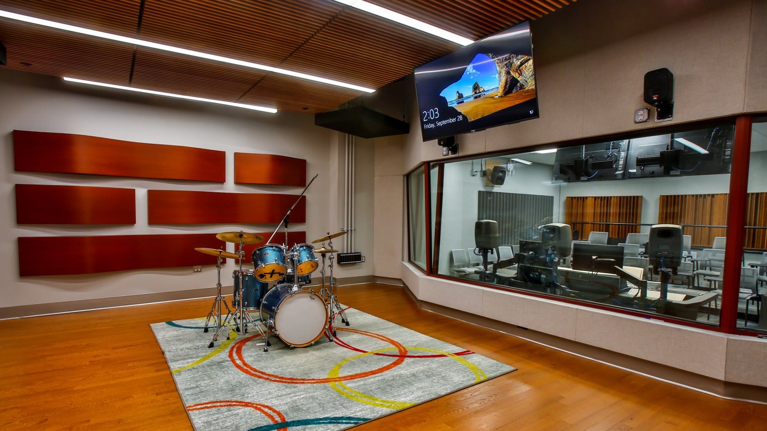 Recording Studio with drumset