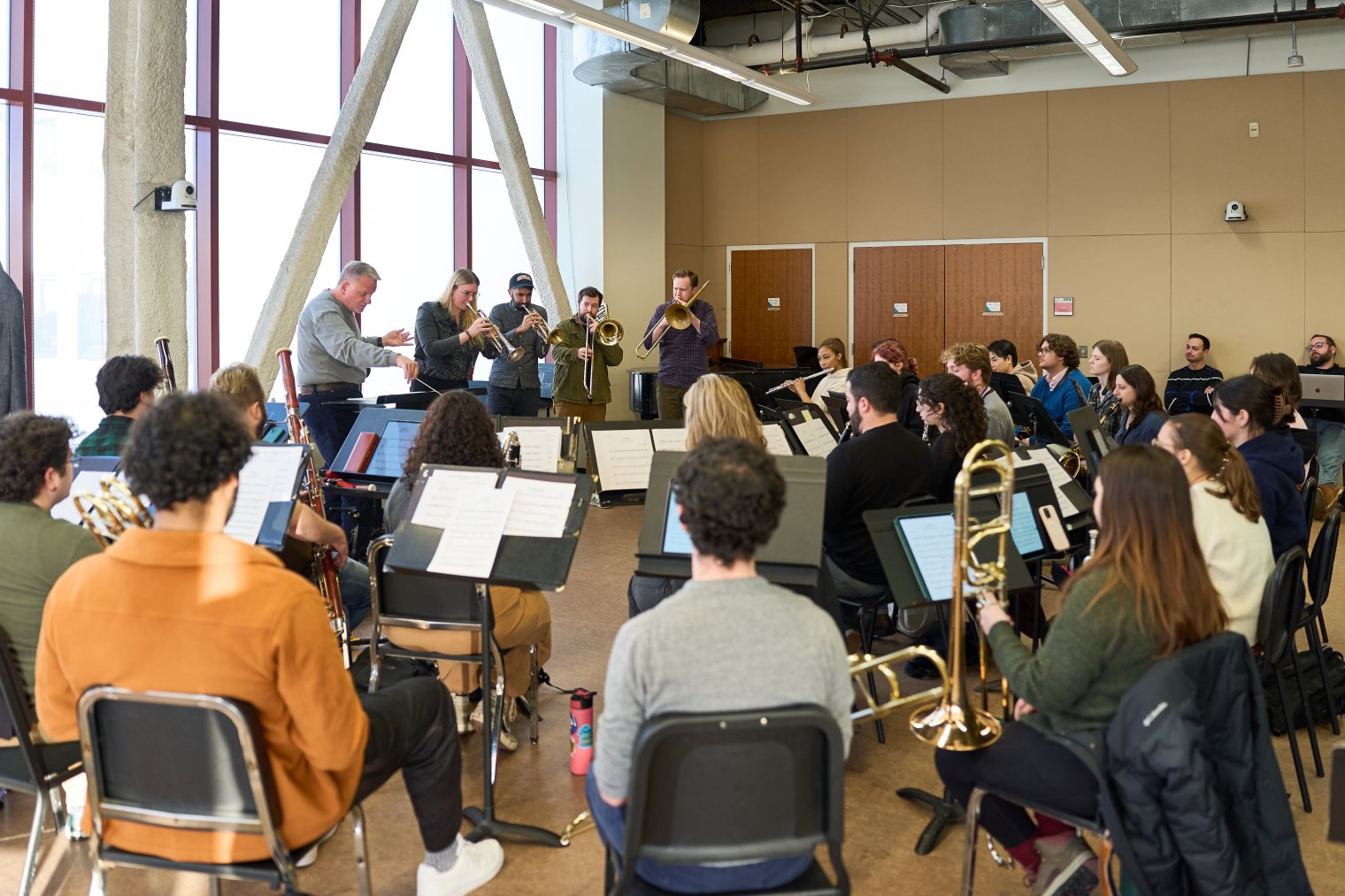 Wind symphony rehearsal