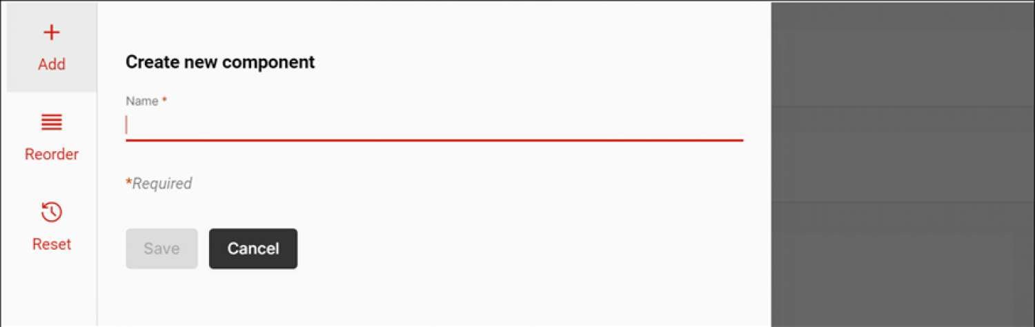 Create new component