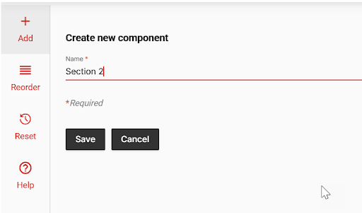 Simple Syllabus Create new component