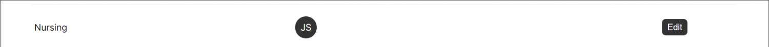 Department listed with user profile icon and Edit button