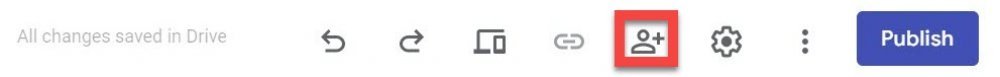 google sites menu bar