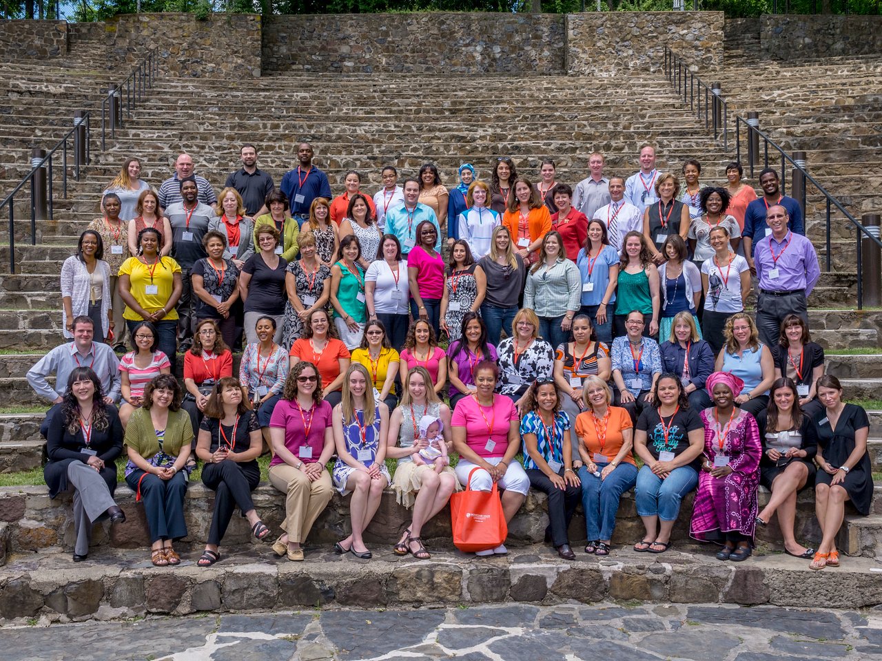 Alumni Campus Employees on Steps