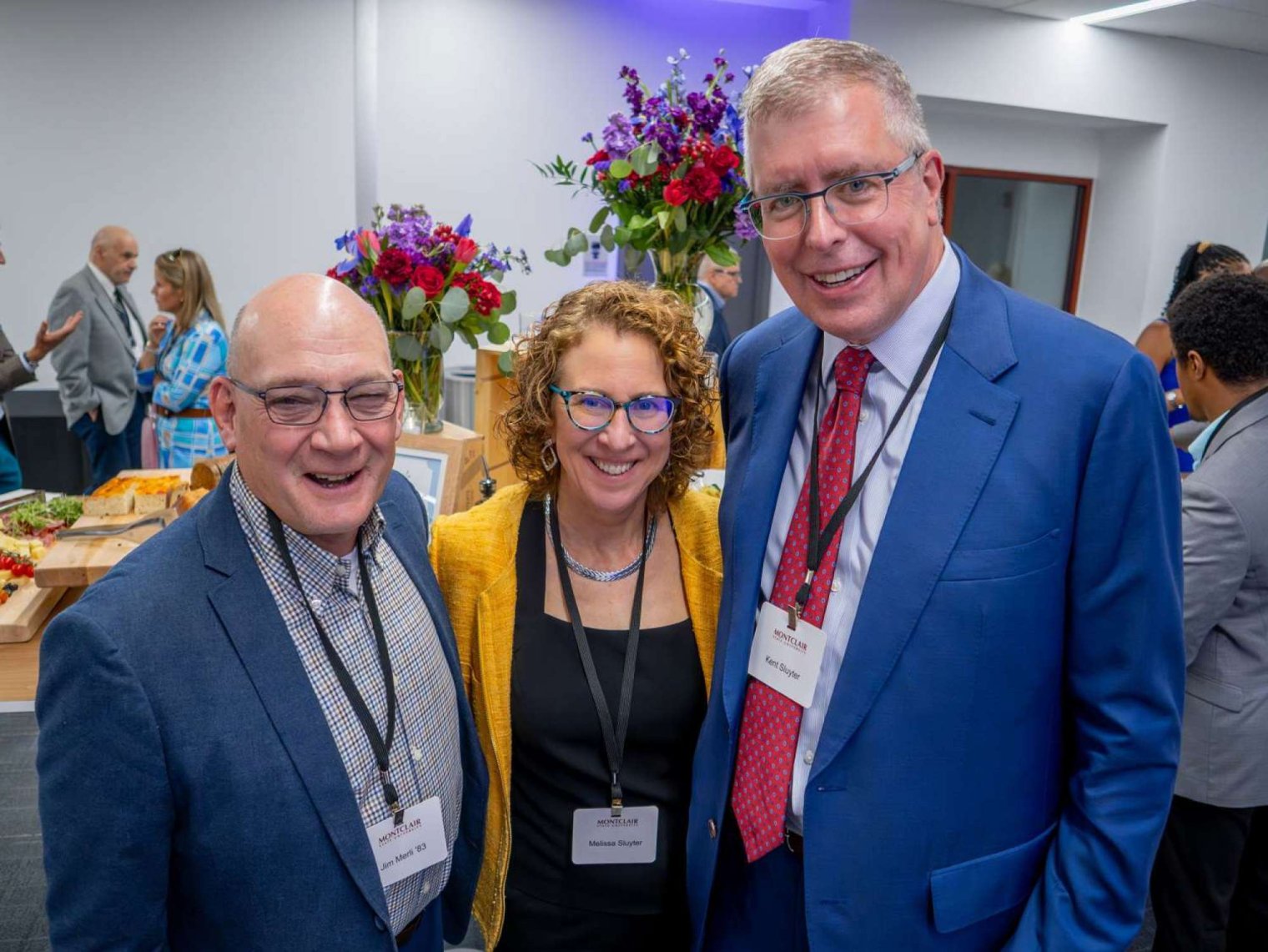 Montclair State University Foundation board member Jim Merli, Melissa Sluyter and Trustee Kent Sluyter