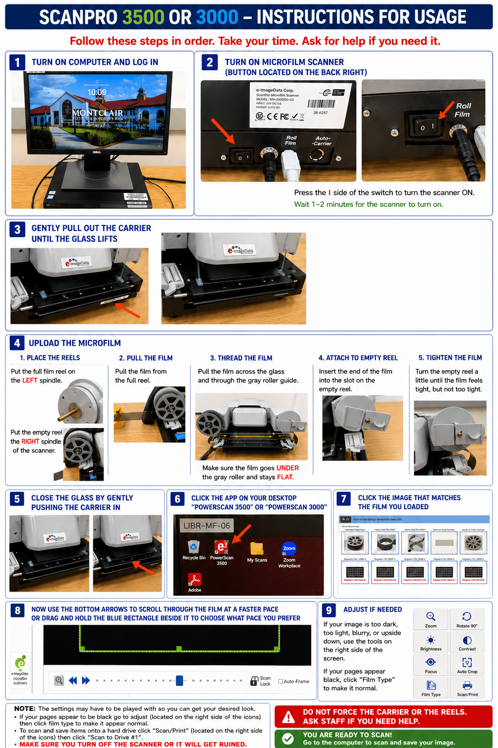 microfilm scanner instructions
