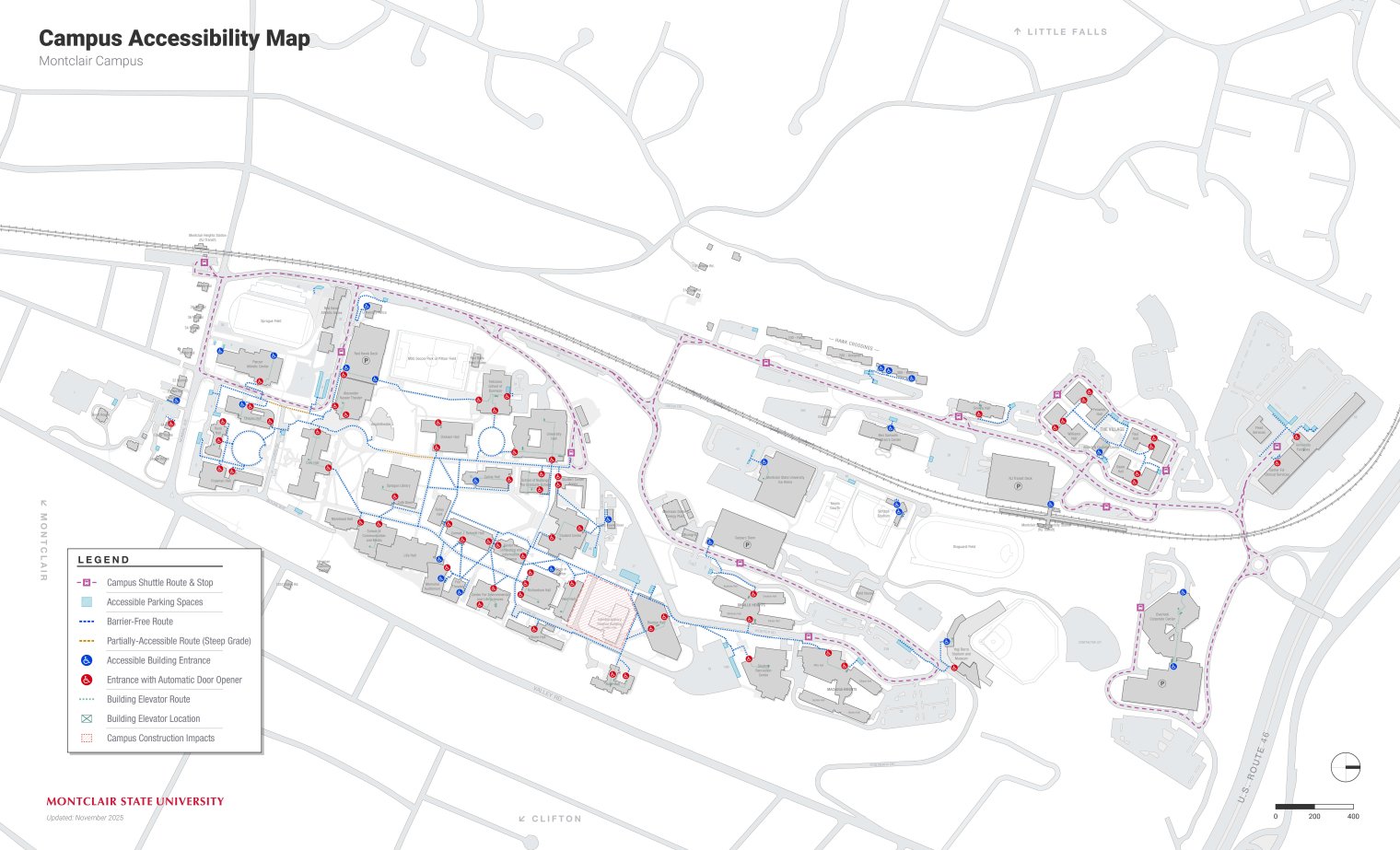 Montclair Campus Disability Map