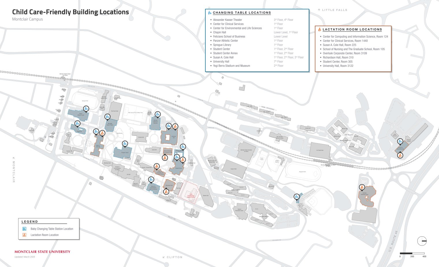 Montclair Campus Child Care Friendly Locations